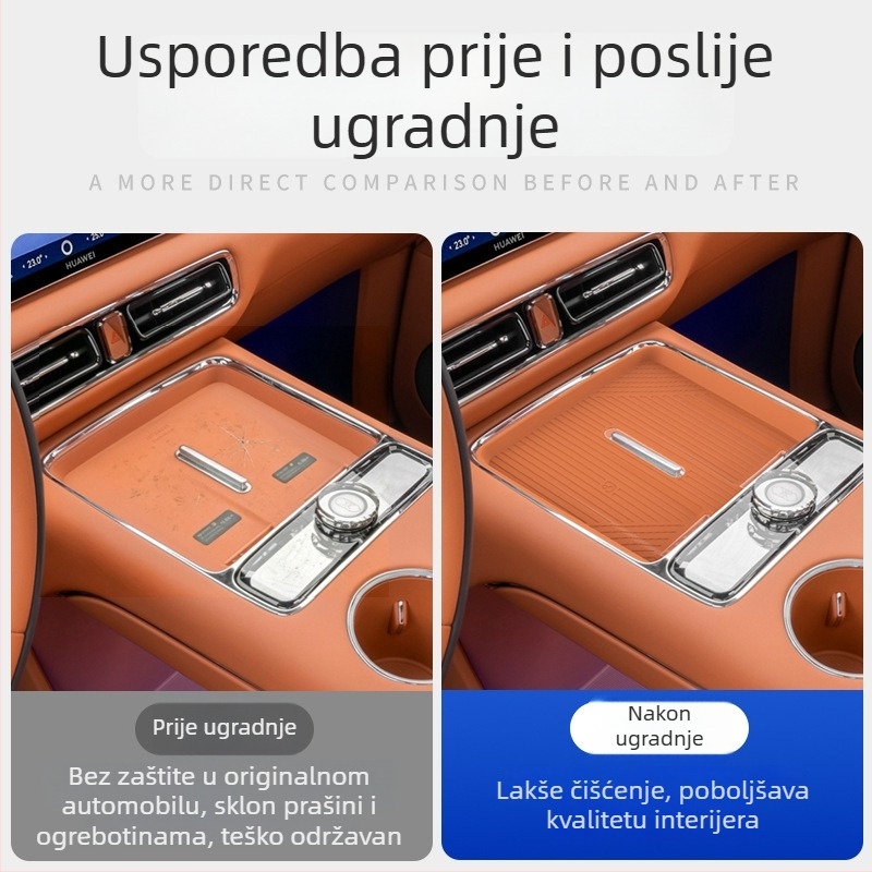 Silikonska podloga za bežično punjenje za Zhijie V9 središnju konzolu, protuklizna podloga za unutrašnjost automobila