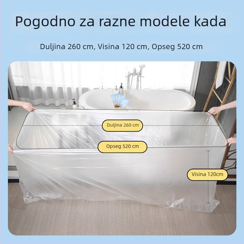 Haishi Hainuo Jednokratni omotač kade za putovanja i hotele, ekstra veliki debeli film za kadu
