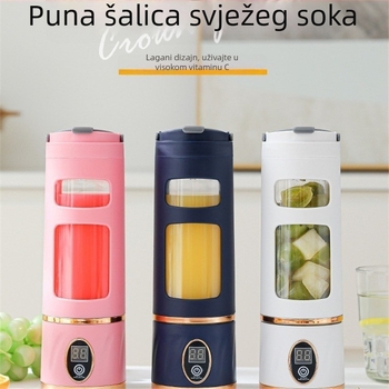 Prijenosni električni sokovnik za kućnu upotrebu, mini čaša za sok, višenamjenski aparat za voće