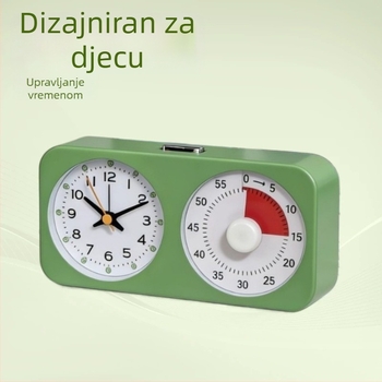 Vizualni mjerač vremena za djecu i učenike, upravljanje vremenom, samodisciplina, višenamjenski budilnik s punjenjem
