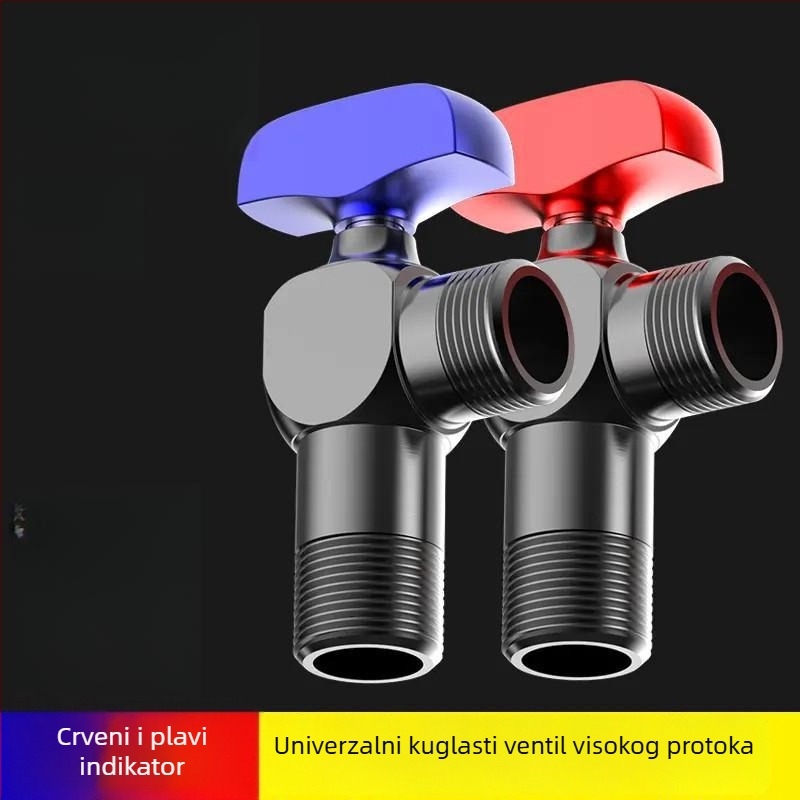 Visokotlačni kutni ventil s potpuno otvorenim kugličnim jezgrom za bojler, slavina topli/hladni vodu za kućnu uporabu