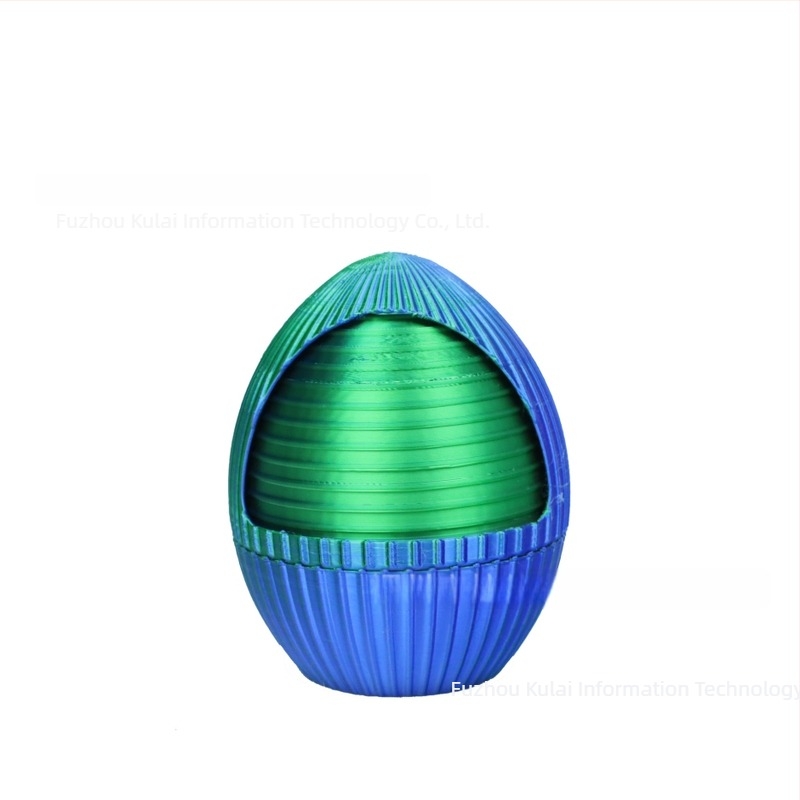 3D ispisana zmijska figura s zupčanim jajetom i potpuno pokretnim zglobovima — modern ukras za stol