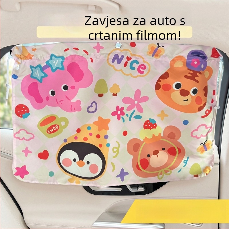 Univerzalna auto zavjesa za prozore s usisnim čašicama, privatnost bebe, zaštita od sunca i toplinska izolacija