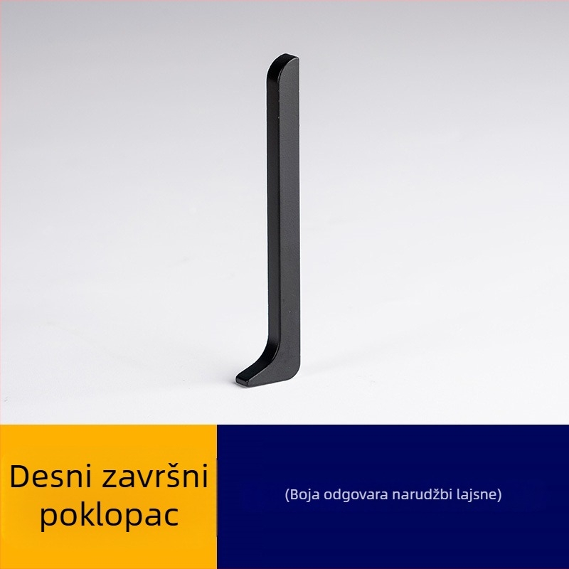 Kutni čep za aluminijsku lajsnu, cinkovo legura, za profile od 4 cm, 6 cm ili 8 cm.
