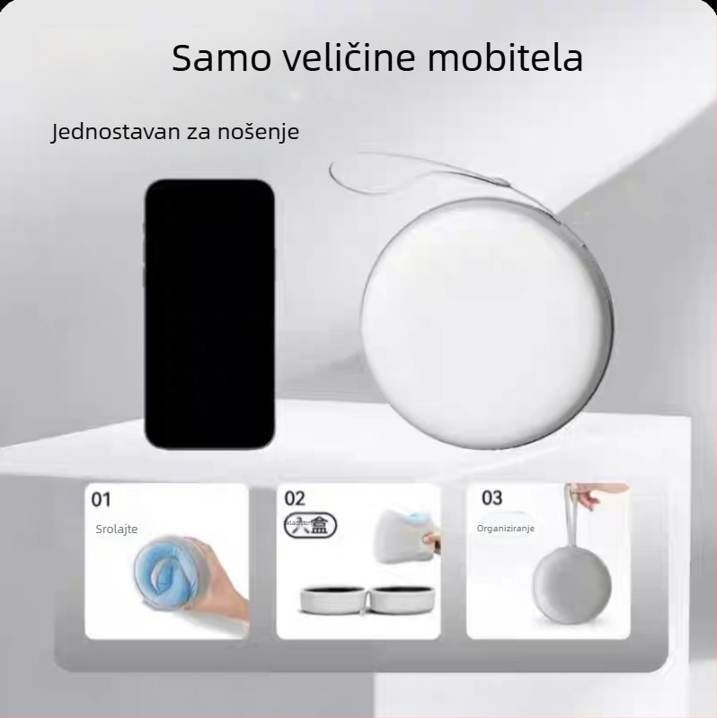 Jastuk za putovanja od memorijske pjene, U-oblik, prenosivi jastuk za spavanje u zrakoplovu, sklopivi