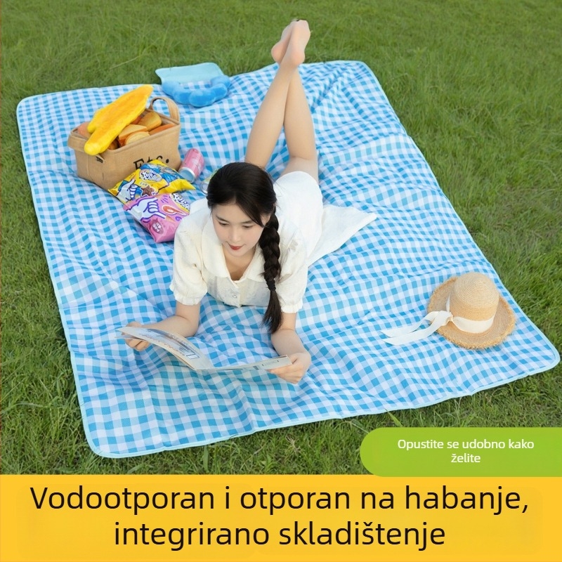 Prijenosna piknik podloga, proširena i debela, sve-u-jednom dizajnu, vodootporna, za kampiranje i šator