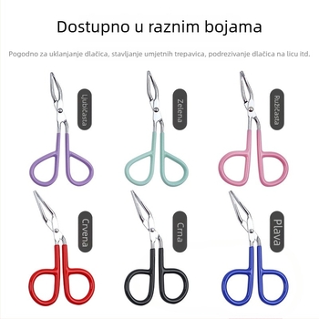 Višenamenske pincete za obrve i pinceta za uklanjanje dlačica, s kljunastim oblikom, protuklizna, nehrđajući čelik 410