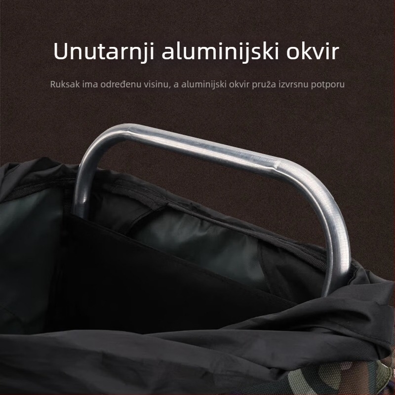 Kamuflažni taktički ruksak, vodootporan, velik kapacitet, 650D najlon, za kampiranje i putovanja