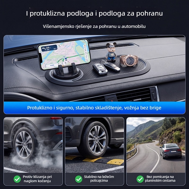 2026 Držač za telefon u automobilu i nosač navigacije s protukliznom podlogom