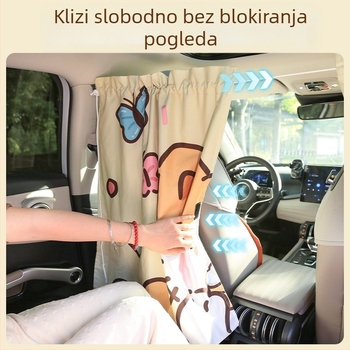 Zavjesa za razdvajanje prednjih i stražnjih sjedala automobila, zaštita od sunca i privatnost za bebu