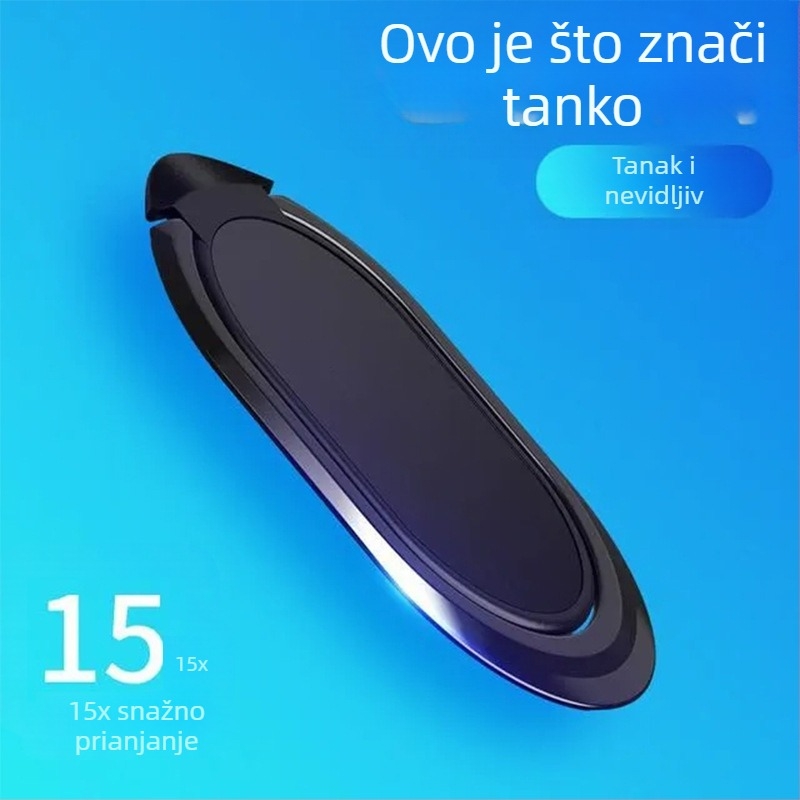 Univerzalni držač prstena za telefon, kompaktni stolni sklopivi metalni nosač s jakim prijanjanjem za automobil