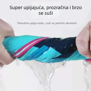 Plažni ručnik od ultratenkih vlakana, brzo upija i suši, savršen za ljeto i vanjske aktivnosti