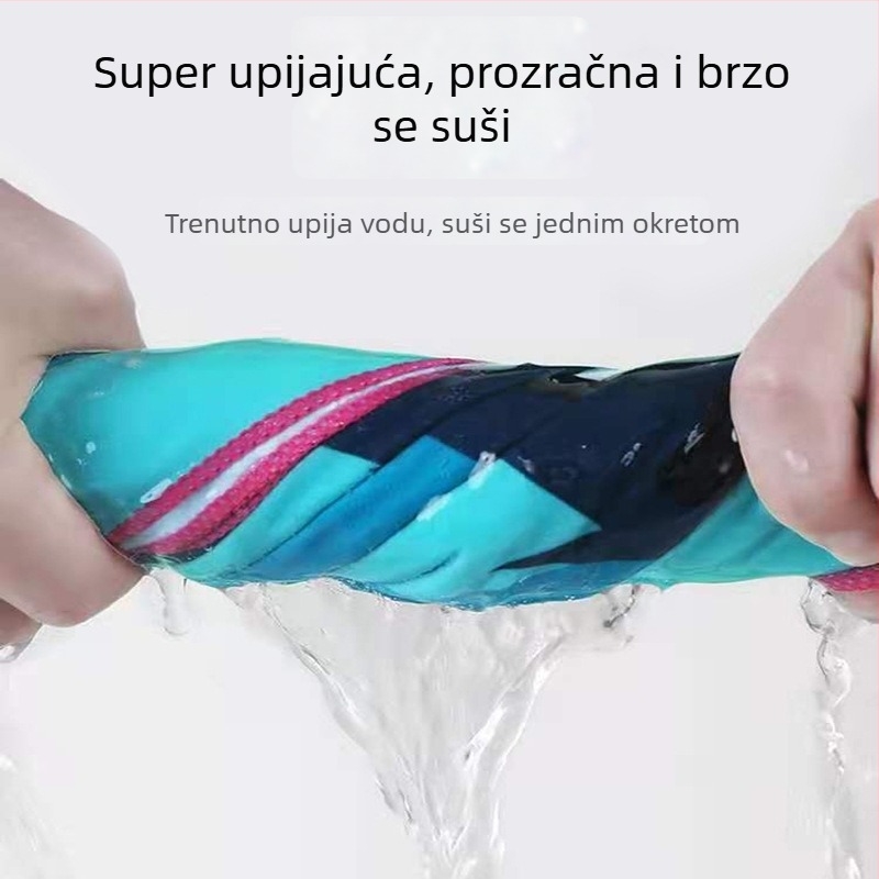 Plažni ručnik od ultratenkih vlakana, brzo upija i suši, savršen za ljeto i vanjske aktivnosti