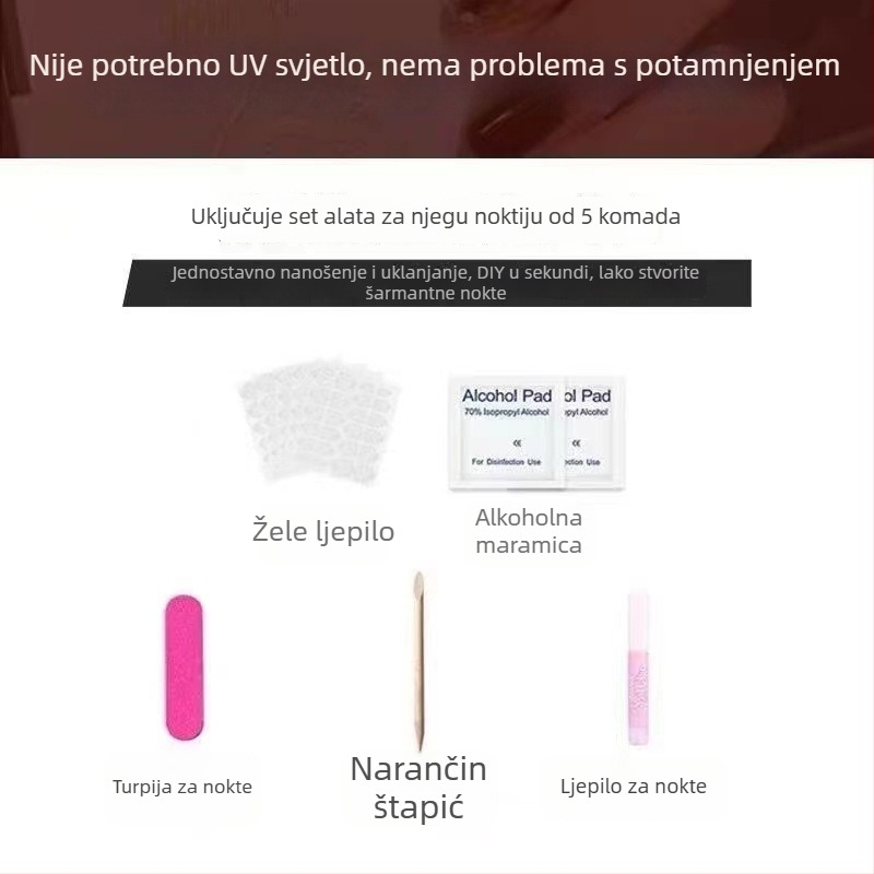 Rikaman ručno izrađene naljepnice za nokte za gel-manikuru, uklonjive – Cool Summer serija
