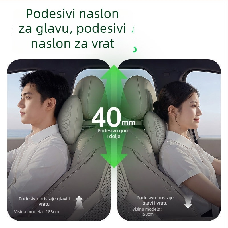 Aion N60 jastuk za glavu, potpora za donji dio leđa i jastuk za vrat – set auto unutrašnjih dijelova