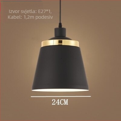 Minimalistička viseća svjetiljka — dizajnerska lampa s cementnim tijelom i sjenilom od bambusa i ratana, vintage stil
