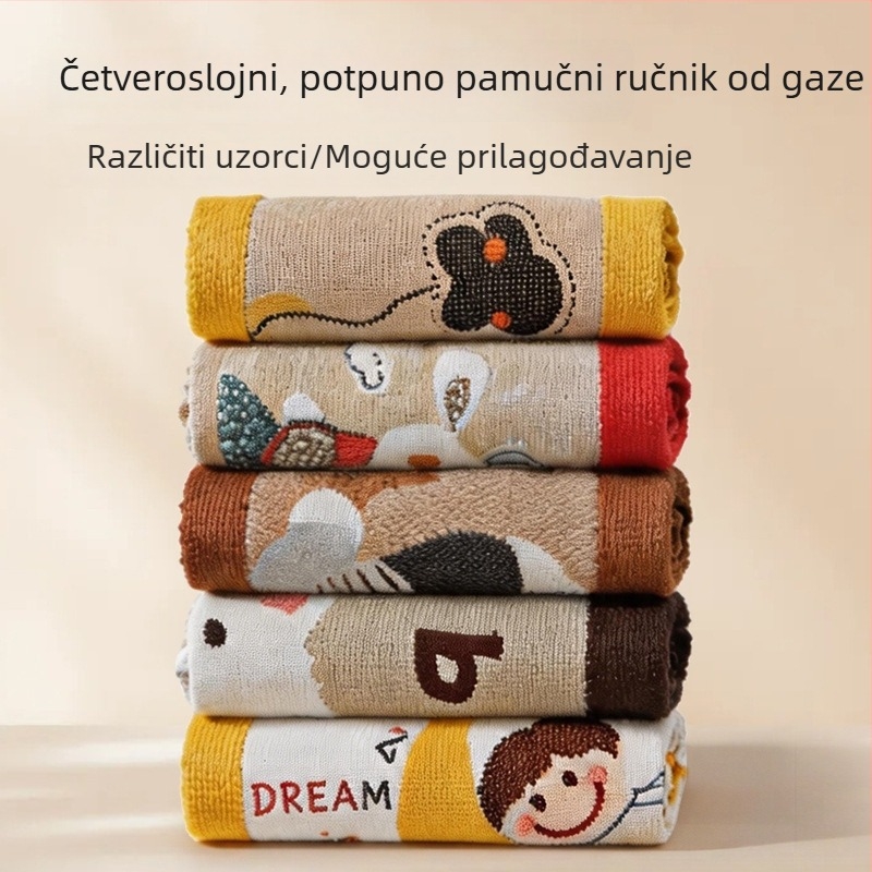 Dječji kvadratni ručnik od pamuk gaze, mekan i upijajući, za lice i kupanje, za kućnu upotrebu, mali ručnik za djecu, Toy Story serija