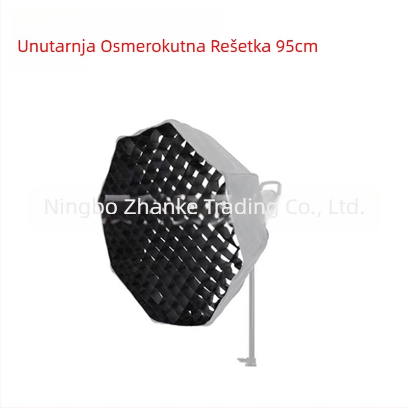Softbox s mrežom za studijsku fotografiju, osmerouglasti pravokutni gril s uzorkom s ćelijama sa saćem, duboki odsjaj, brzo postavljanje, difuzor svjetla i poklopac bljeskalice