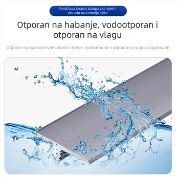 Aluminijski T-oblik rubni trak s ugrađenom metalnom trakom, za podove, pločice i stropove – aluminijski kanalni profil
