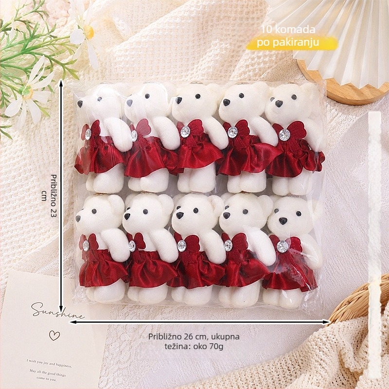 Mali plišani medvjedić Little Ice Bear s dijamantno flokiranom krznom i pjenastom teksturom
