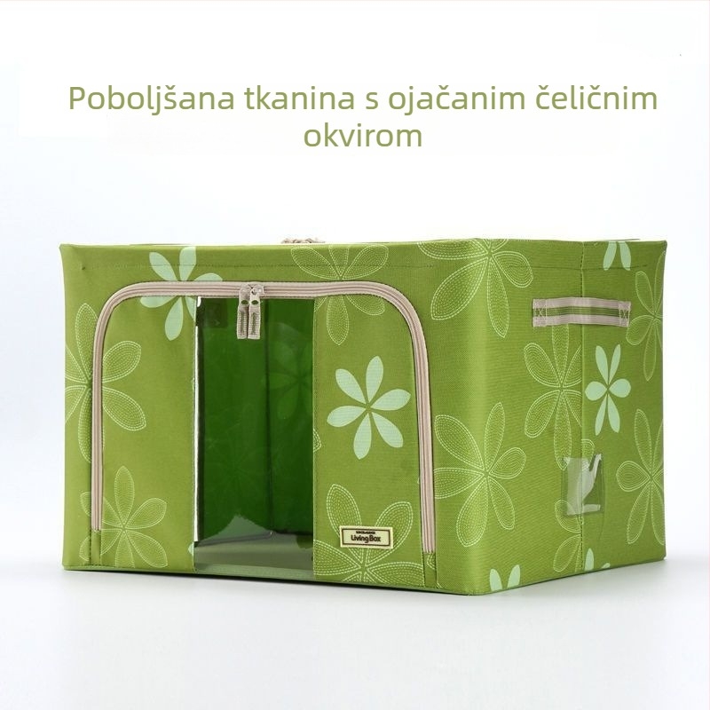 Velika platnena kutija za odlaganje odjeće i deka, s okvirom od Oxford platna i mogućnošću zaključavanja
