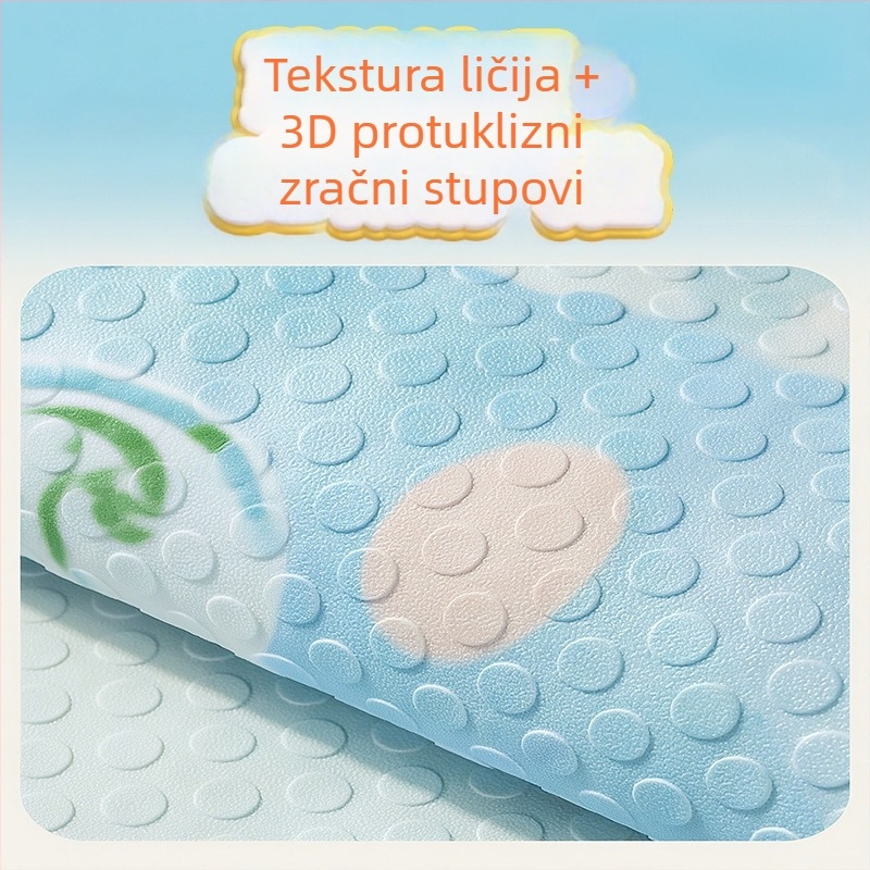 PVC prostirka za kupaonu protiv klizanja, vodonepropusna, tuš prostirka, motiv crtić, UV ispis