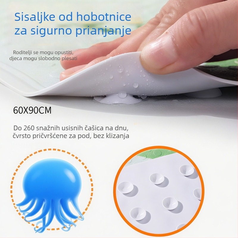 PVC prostirka za kupaonu protiv klizanja, vodonepropusna, tuš prostirka, motiv crtić, UV ispis