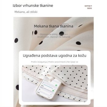 Bijela saten poliester midi suknja, visokim strukom, A-linija, uska u bokovima, drapirana u francuskom stilu, s točkicama