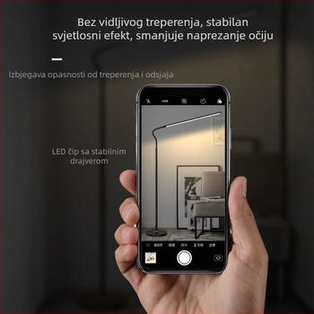 Stojeća LED lampa s punim spektrom za čitanje i zaštitu očiju, pogodna za dnevni boravak i spavaću sobu, visina 1,8 m, 10 LED dioda