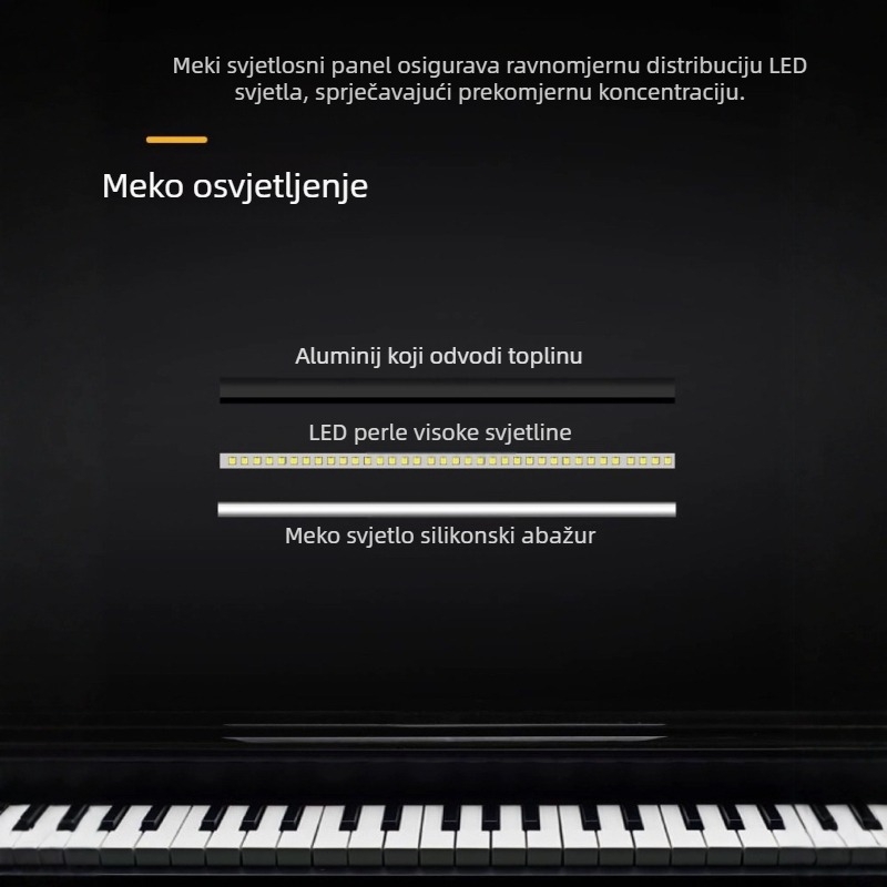 Stojeća LED lampa s punim spektrom za čitanje i zaštitu očiju, pogodna za dnevni boravak i spavaću sobu, visina 1,8 m, 10 LED dioda