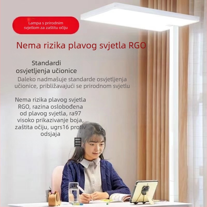 Podna svjetiljka s prirodnim svjetlom za dječje učenje, svjetiljka za prostor za učenje i klavir, svjetiljka za čitanje, svjetlo s punim spektrom
