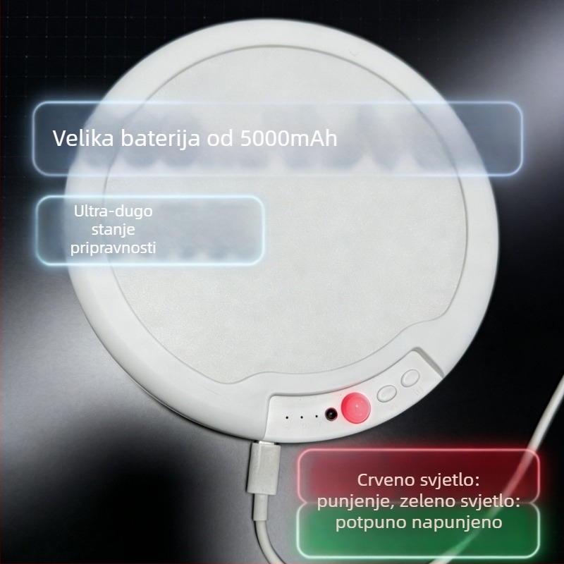 LED plafon s senzorom pokreta za hodnik i stubište, kružno noćno svjetlo, s ugrađenom baterijom, moderni minimalistički dizajn