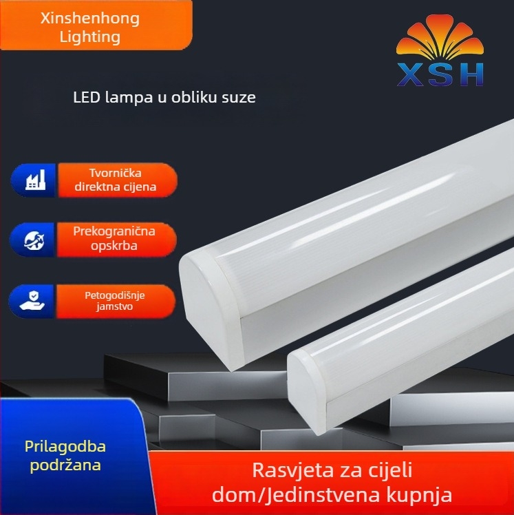 LED kapljasta svjetiljka, jednodijelni cijev, dnevna svjetlost, aluminijsko kućište, zaštita od prašine