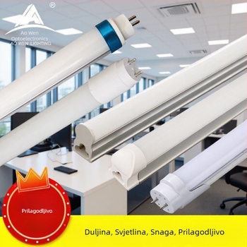Prilagođena LED cijev duljine 1,2 m s nosačem, integrirano aluminijsko-plastično kućište, visoka svjetlina, energetski učinkovit retrofit