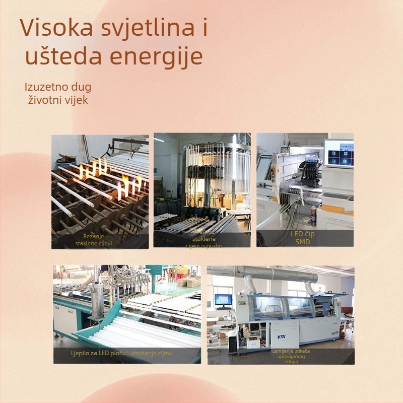 Prilagođena LED cijev duljine 1,2 m s nosačem, integrirano aluminijsko-plastično kućište, visoka svjetlina, energetski učinkovit retrofit