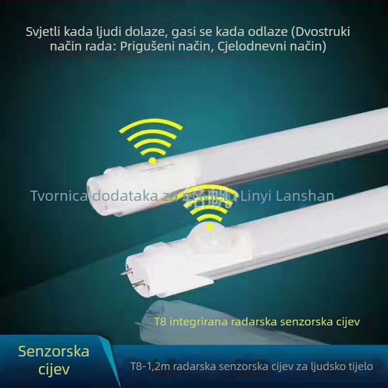 T8 LED svjetlo za garažu s infracrvenim i mikrovlnnim senzorom pokreta