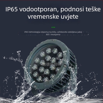 Vanjski LED projektor za osvjetljenje drveta i pejzaža, ugradbeni u zemlju, vodootporni kružni projektor svjetla