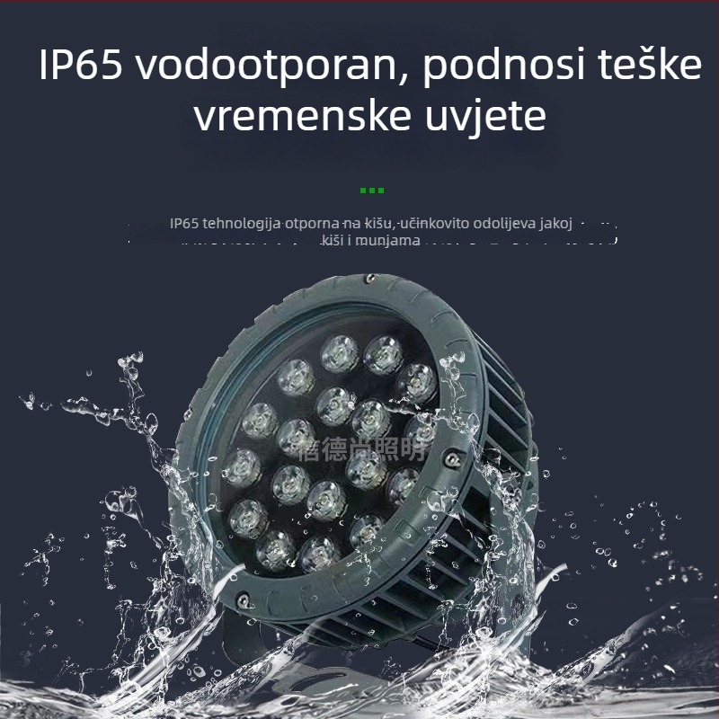 Vanjski LED projektor za osvjetljenje drveta i pejzaža, ugradbeni u zemlju, vodootporni kružni projektor svjetla
