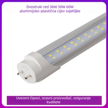 Dvojni red LED T8 svjetiljka, 36W, integrirana 50W visoke svjetline, inženjersko svjetlo, 110-220V
