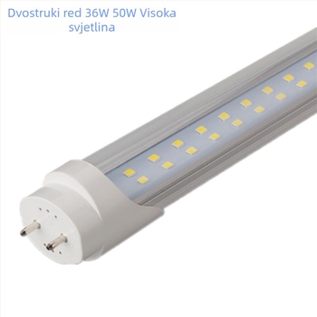 Dvojni red LED T8 svjetiljka, 36W, integrirana 50W visoke svjetline, inženjersko svjetlo, 110-220V