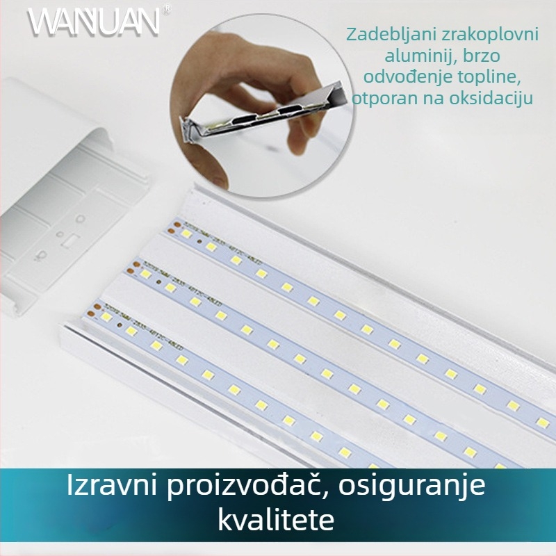 LED lampa s tri zaštite, duga LED traka za supermarkete i trgovačke centre, integrirani prašnjom otporan nosač, aluminijsko kućište