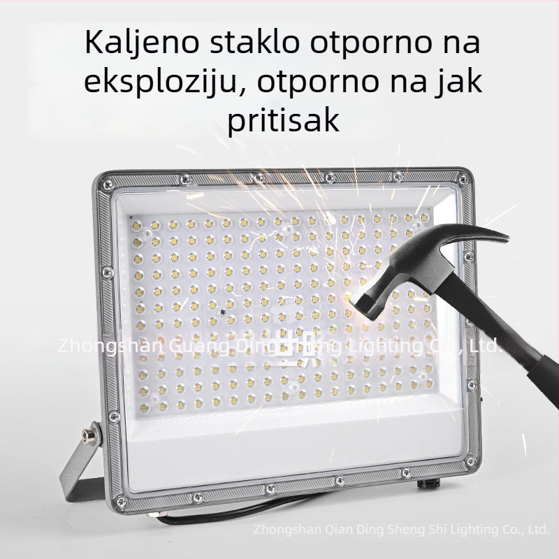 Guohan LED linearni vodootporni floodlight za vanjsku upotrebu, 100W, 1800 lm, aluminijsko kućište, IP66, 120° snop, 3000K/4000K/6500K