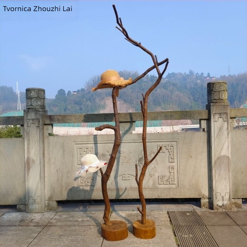 Wabi-Sabi retro podna lampa s prirodnim granama, za spavaću sobu i čajnu sobu, dekorativno svjetlo s zen atmosferom, kineski stil