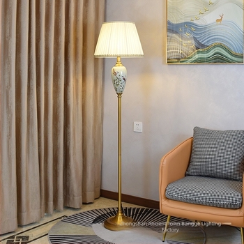 Keramička podna lampa u novokineskom stilu za dnevni boravak, spavaću sobu i hotelsku sobu