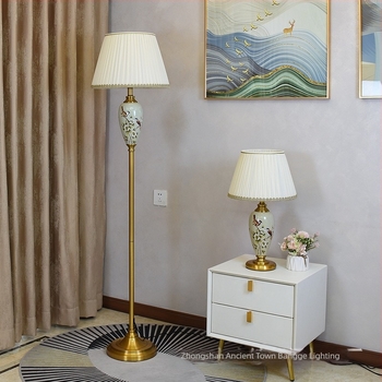 Keramička podna lampa u novokineskom stilu za dnevni boravak, spavaću sobu i hotelsku sobu