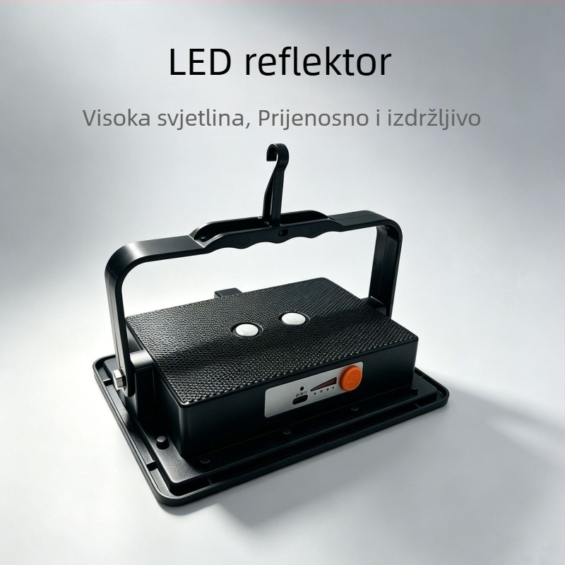 Vanjski reflektor za ples na otvorenom — trg, IP66 vodootporan, punjiv, 120° snop, dugotrajno radno vrijeme