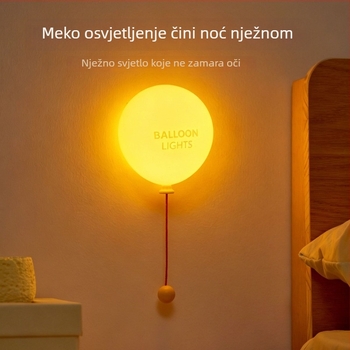 Silikonska noćna lampica u obliku balona, dodirna lampica, dječji noćni pratilac, dekorativni poklon, punjiva
