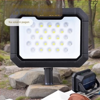 Solarna LED radna svjetiljka, prijenosna za vanjske gradilišta, kampiranje i hitno osvjetljenje