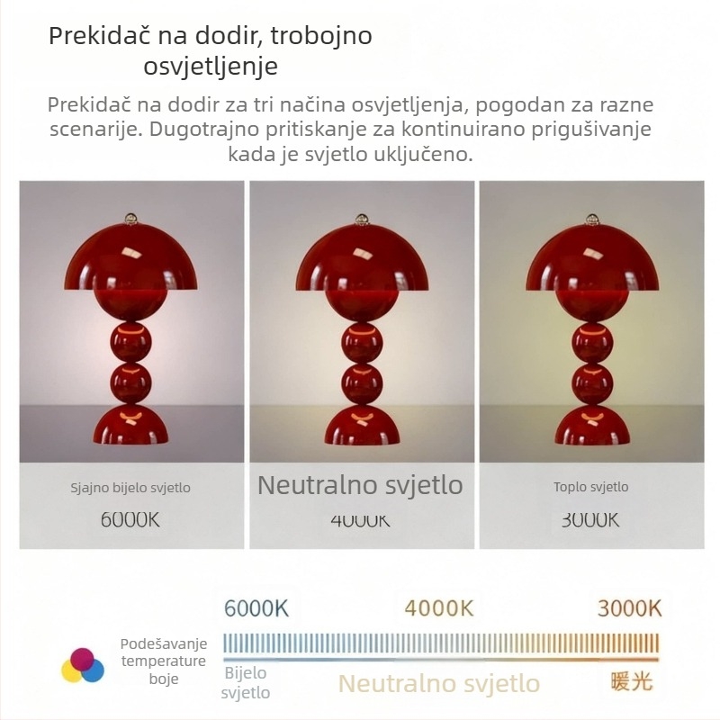 Par LED svjetiljki za vjenčanje — elegantne noćne lampe za spavaću sobu mladenke, moderan minimalistički dizajn