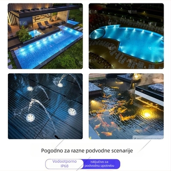LED ultra-tanka vanjska podvodna ugradna svjetiljka, IP68, reflektor za zid bazena i vodene krajolike